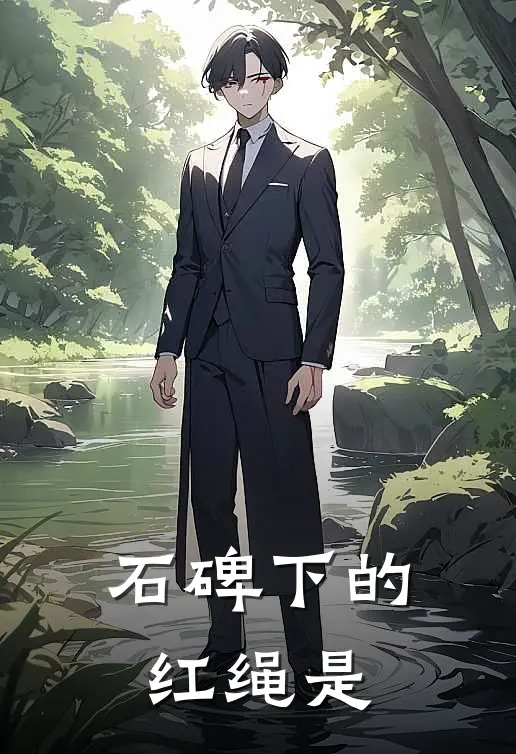 石碑下的红绳是